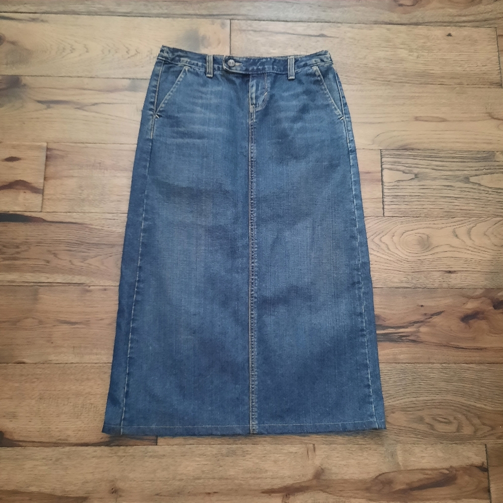 Vintage Eddie Bauer Denim Midi Skirt